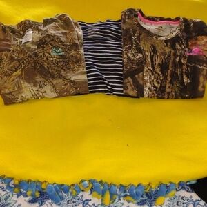 Kids Camouflage and Striped Shirt Set